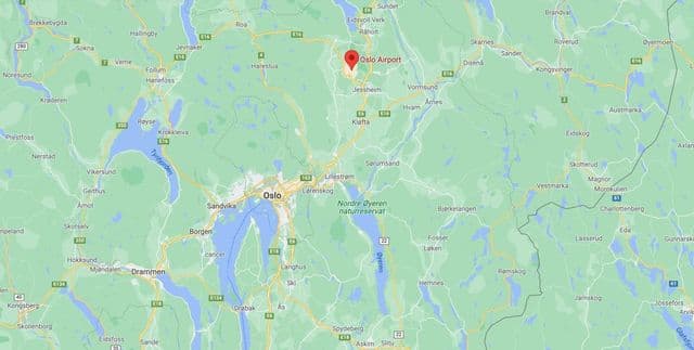 Oslo airports map