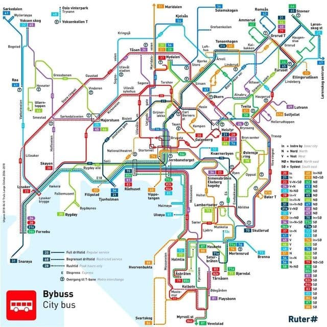 Oslo bus station map